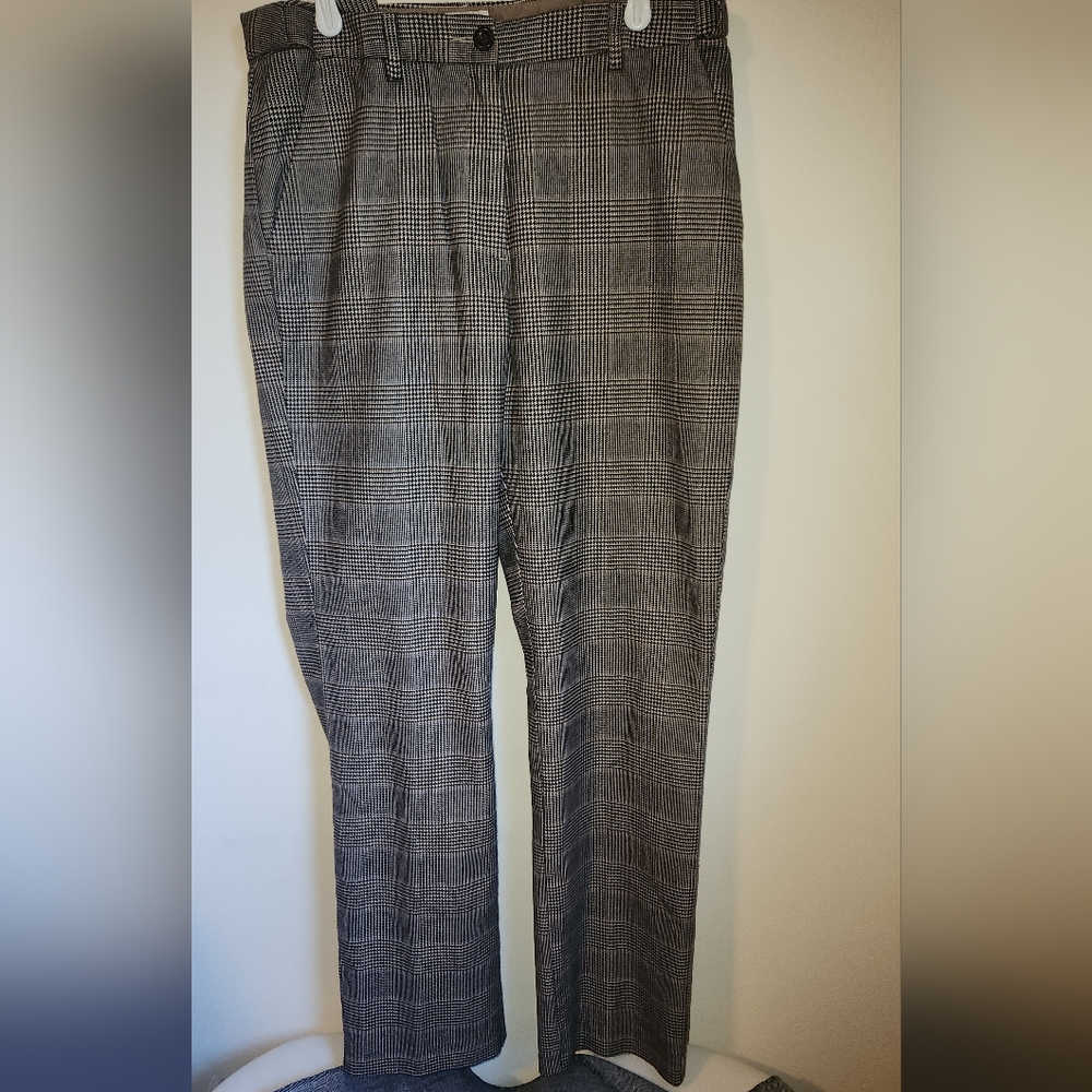 L.L. Bean Cotton Flannel Plaid Dress Pants, Fully Lined. Women's Size 10
